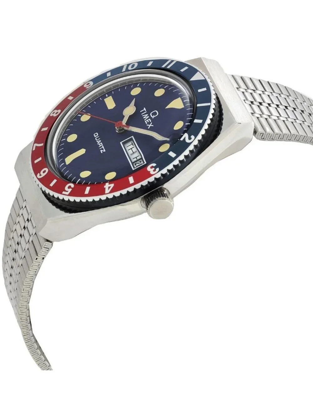NWT Timex Q Reissue Quartz Blue Dial Pepsi Bezel Watch